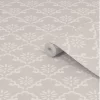 Laura Ashley Coralie Dove Grey Motif Smooth Wallpaper