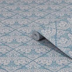 Laura Ashley Country Charm Blue Classical Smooth Wallpaper