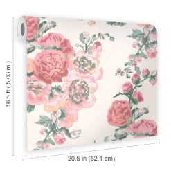 Laura Ashley Country Charm Pink Floral Smooth Wallpaper -Laura Ashley Sales Store laura ashley country charm pink floral smooth wallpaper5011583524178 02t bq