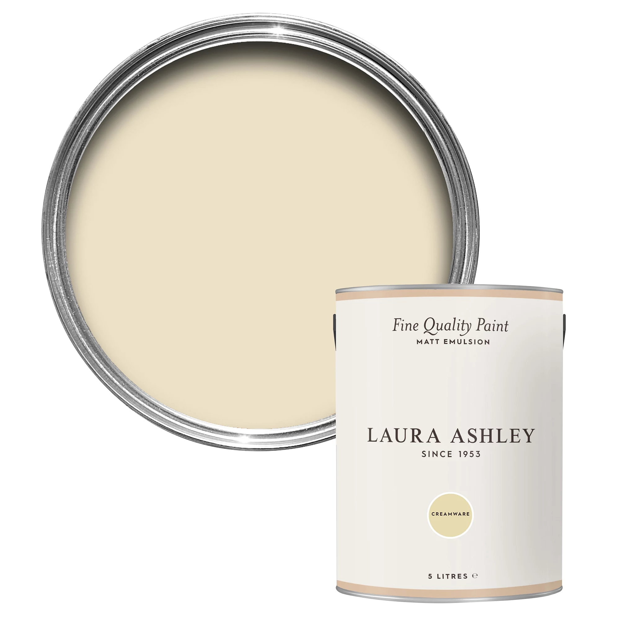 Laura Ashley Creamware Matt Emulsion Paint, 5L 1 Laura Ashley Creamware Matt Emulsion Paint, 5L