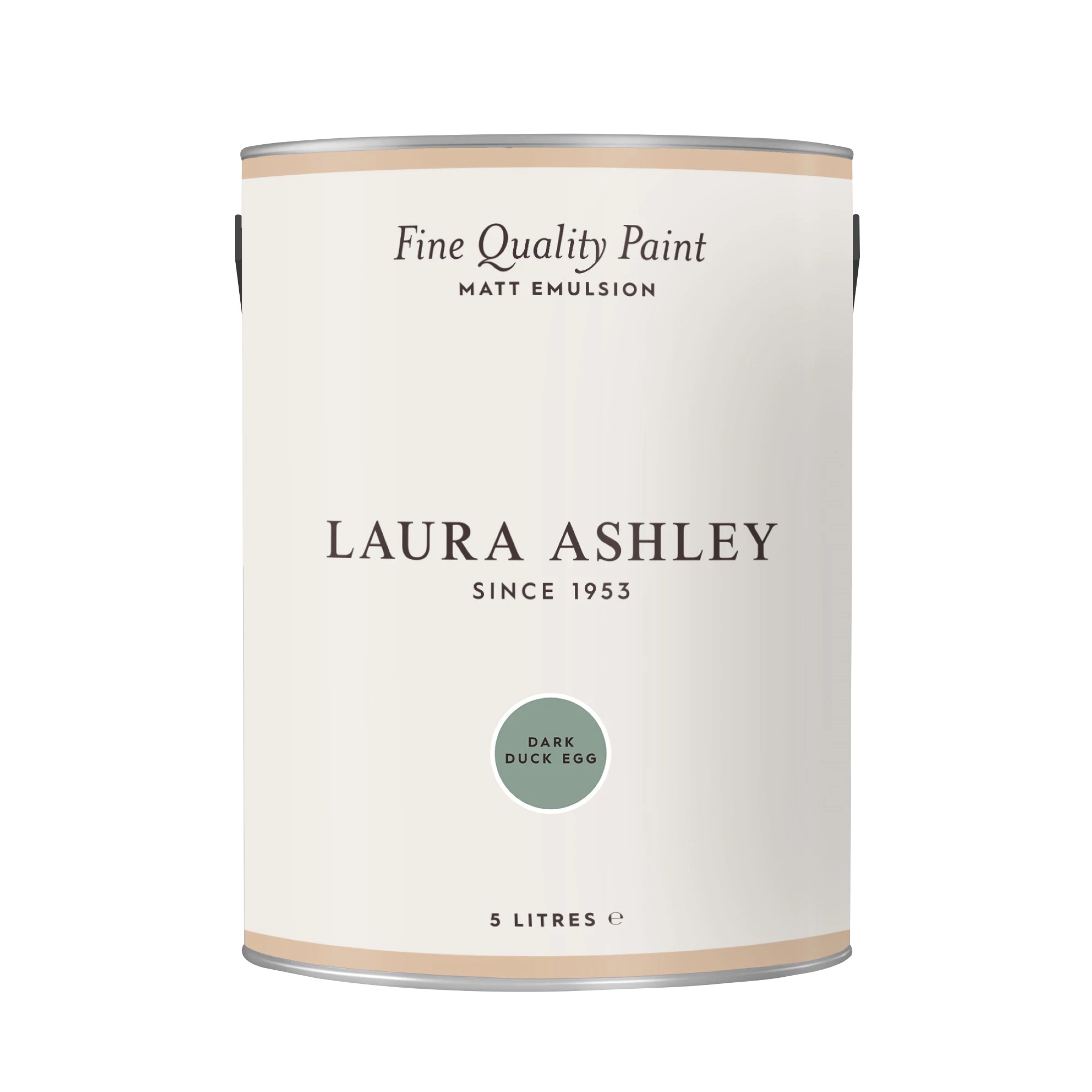 Laura Ashley Dark Duck Egg Matt Emulsion Paint, 5L 2 Laura Ashley Dark Duck Egg Matt Emulsion Paint, 5L - Image 2