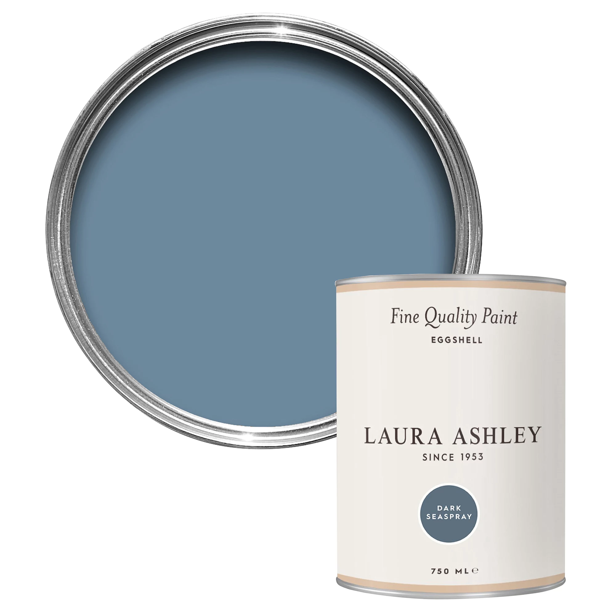 Laura Ashley Dark Seaspray Eggshell Emulsion Paint, 750ml 1 Laura Ashley Dark Seaspray Eggshell Emulsion Paint, 750ml