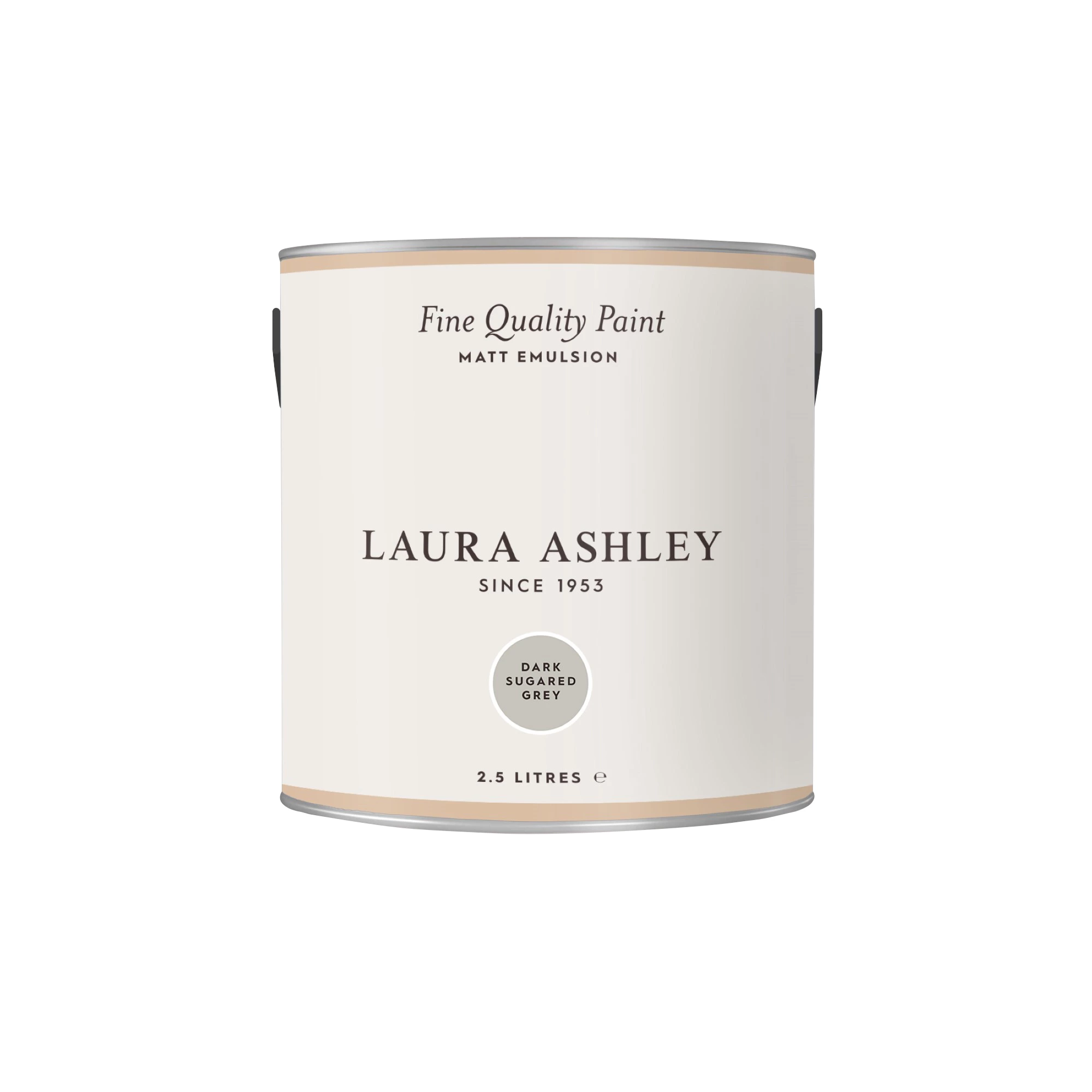 Laura Ashley Dark Sugared Grey Matt Emulsion Paint, 2.5L 5 Laura Ashley Dark Sugared Grey Matt Emulsion Paint, 2.5L - Image 5