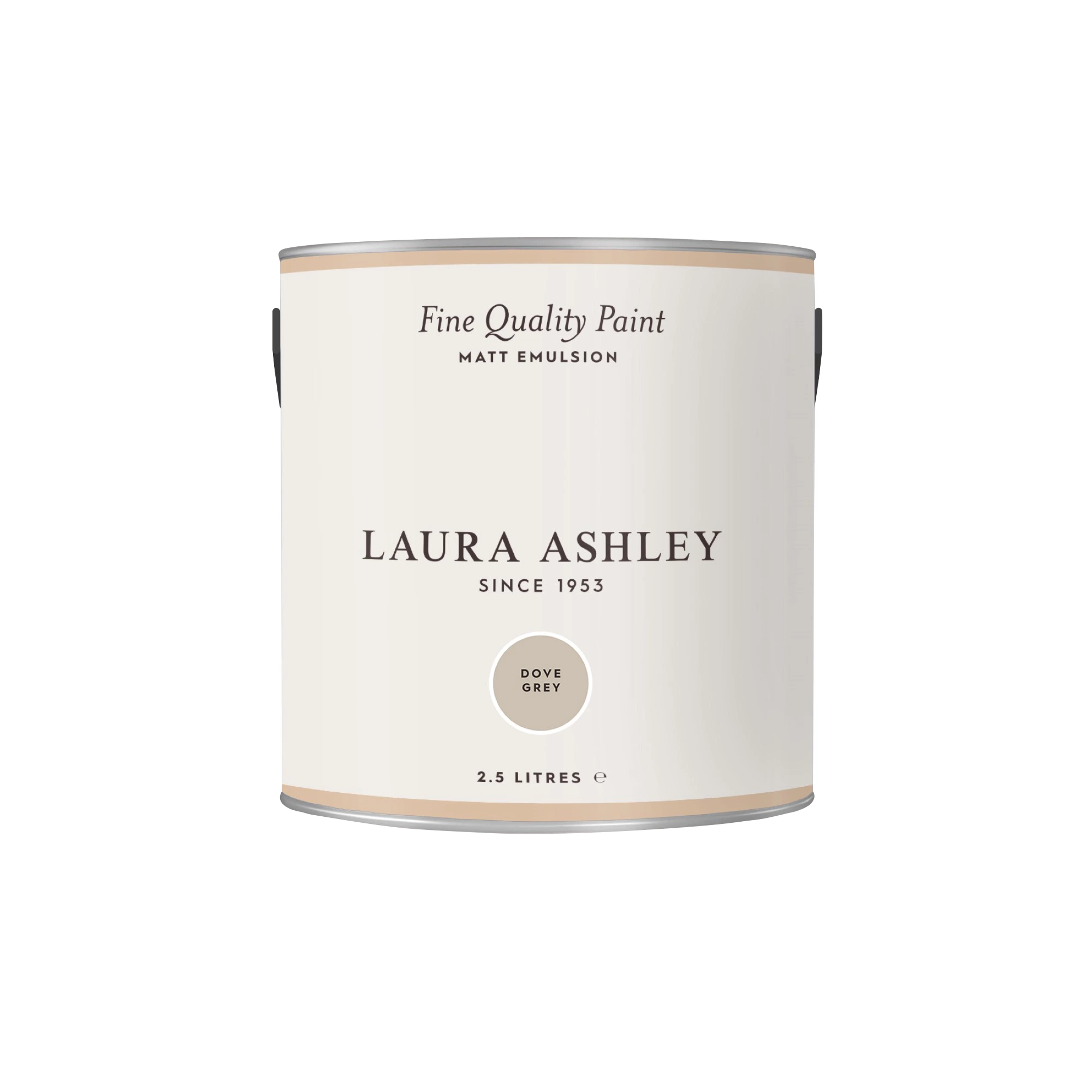 Laura Ashley Dove Grey Matt Emulsion Paint, 2.5L 4 Laura Ashley Dove Grey Matt Emulsion Paint, 2.5L - Image 4