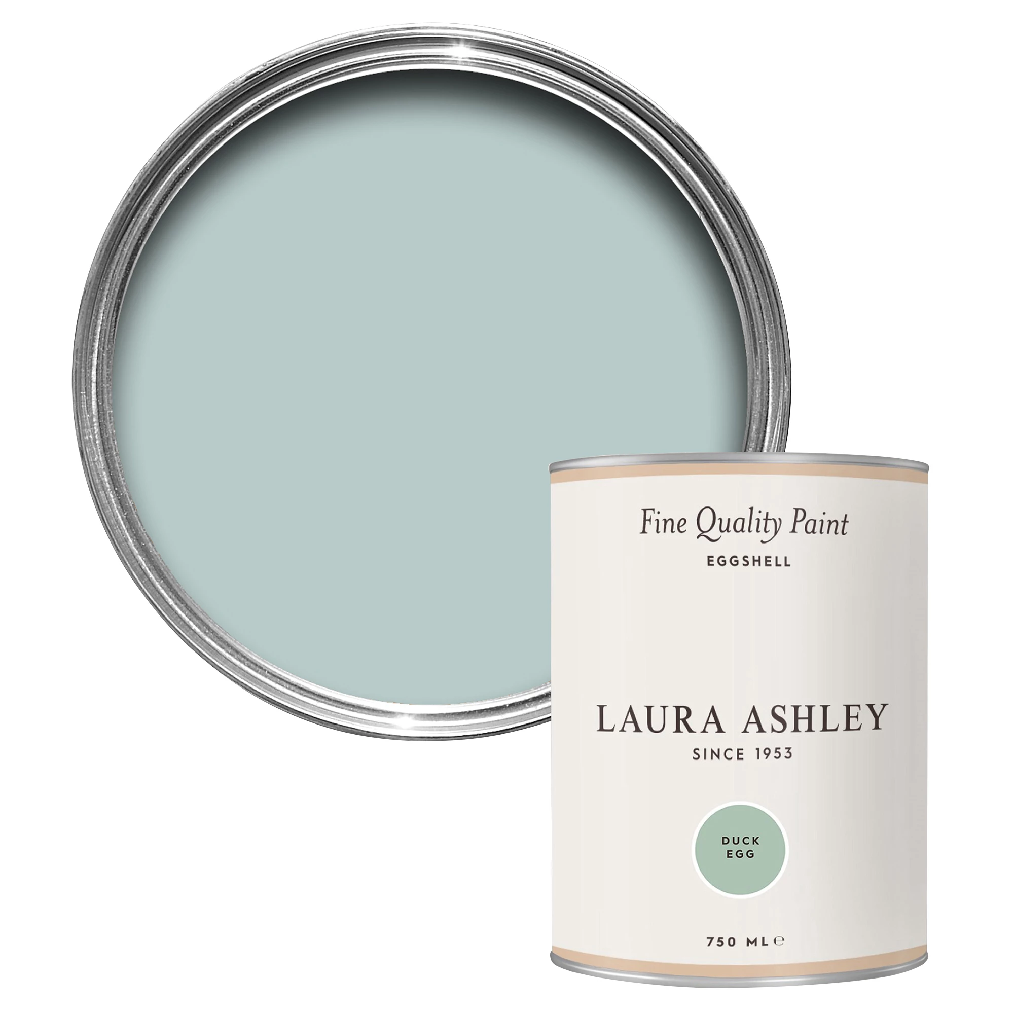 Laura Ashley Duck Egg Eggshell Emulsion Paint, 750ml 1 Laura Ashley Duck Egg Eggshell Emulsion Paint, 750ml