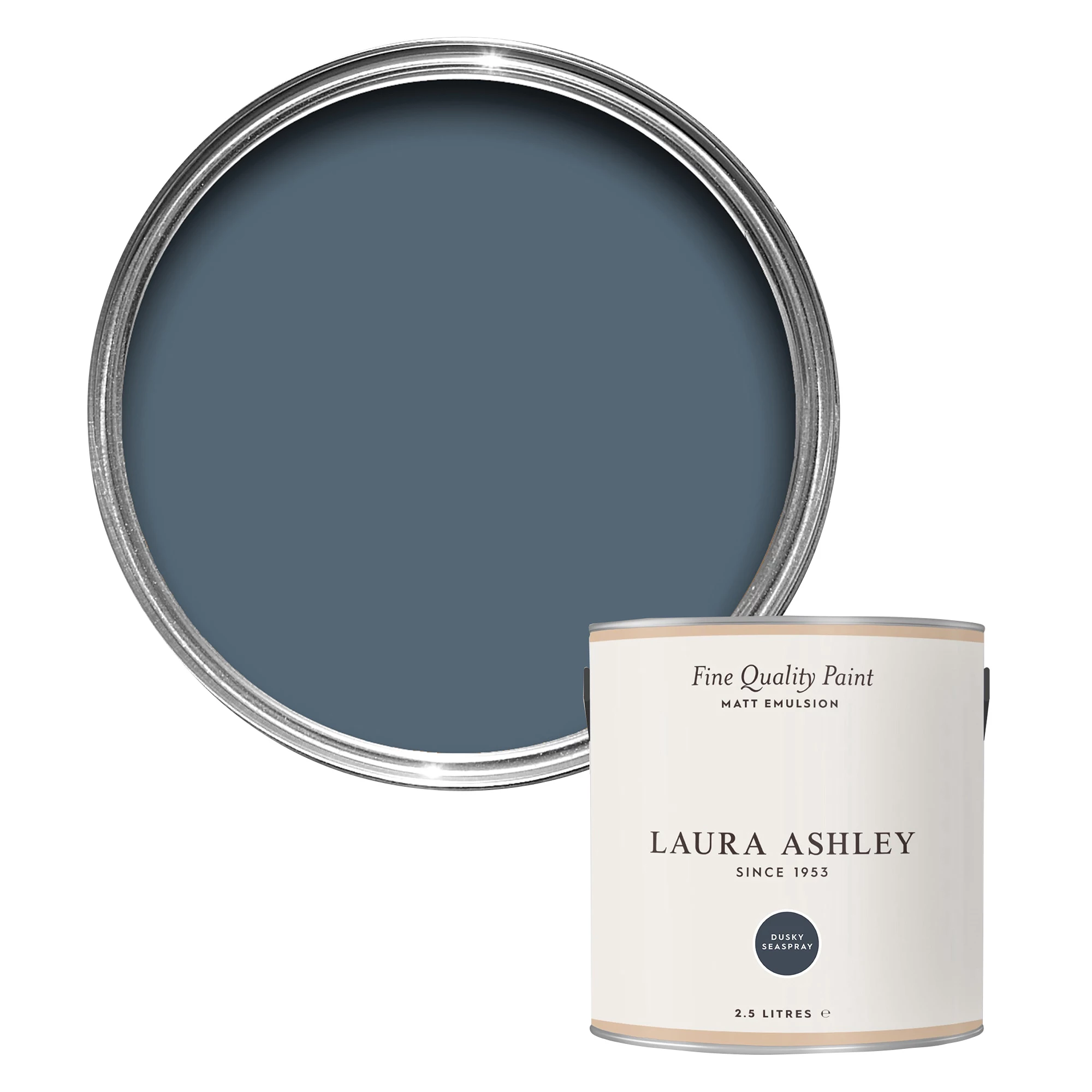Laura Ashley Dusk Seaspray Matt Emulsion Paint, 2.5L 1 Laura Ashley Dusk Seaspray Matt Emulsion Paint, 2.5L