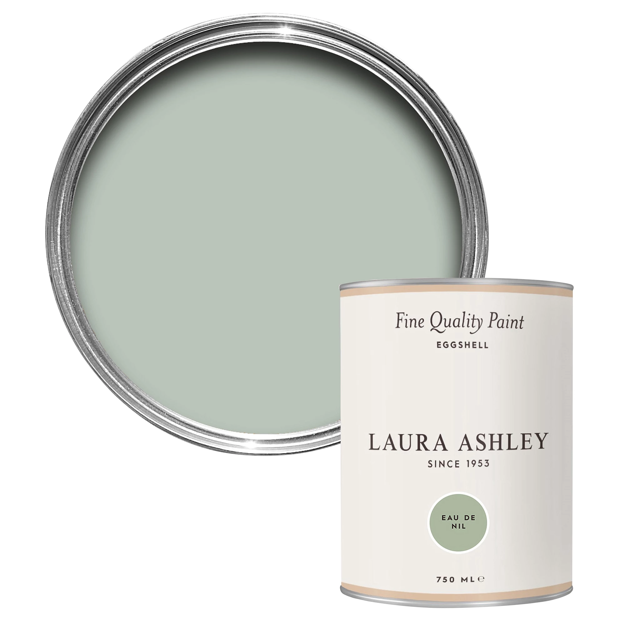 Laura Ashley Eau De Nil Eggshell Emulsion Paint, 750ml 1 Laura Ashley Eau De Nil Eggshell Emulsion Paint, 750ml