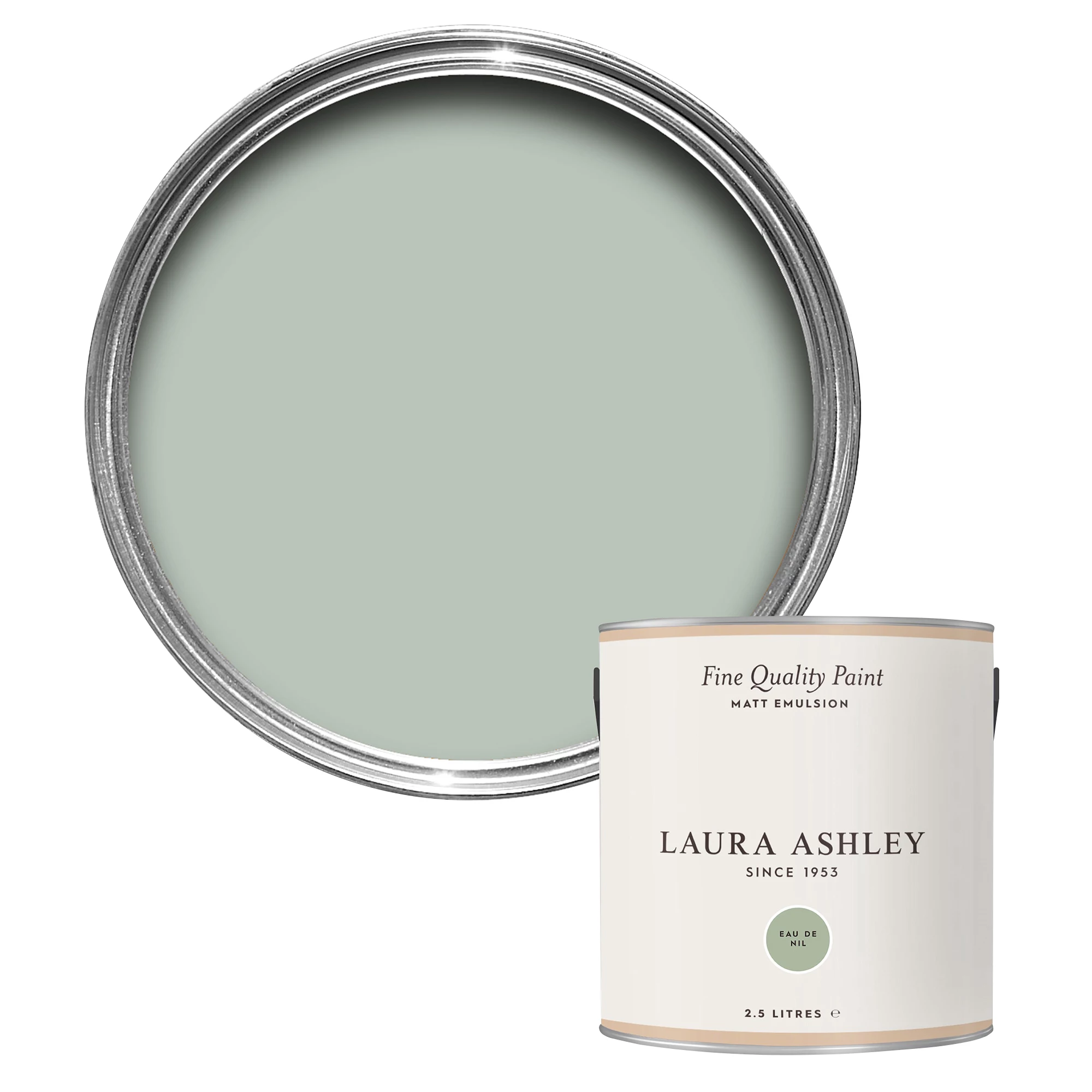 Laura Ashley Eau De Nil Matt Emulsion Paint, 2.5L 1 Laura Ashley Eau De Nil Matt Emulsion Paint, 2.5L
