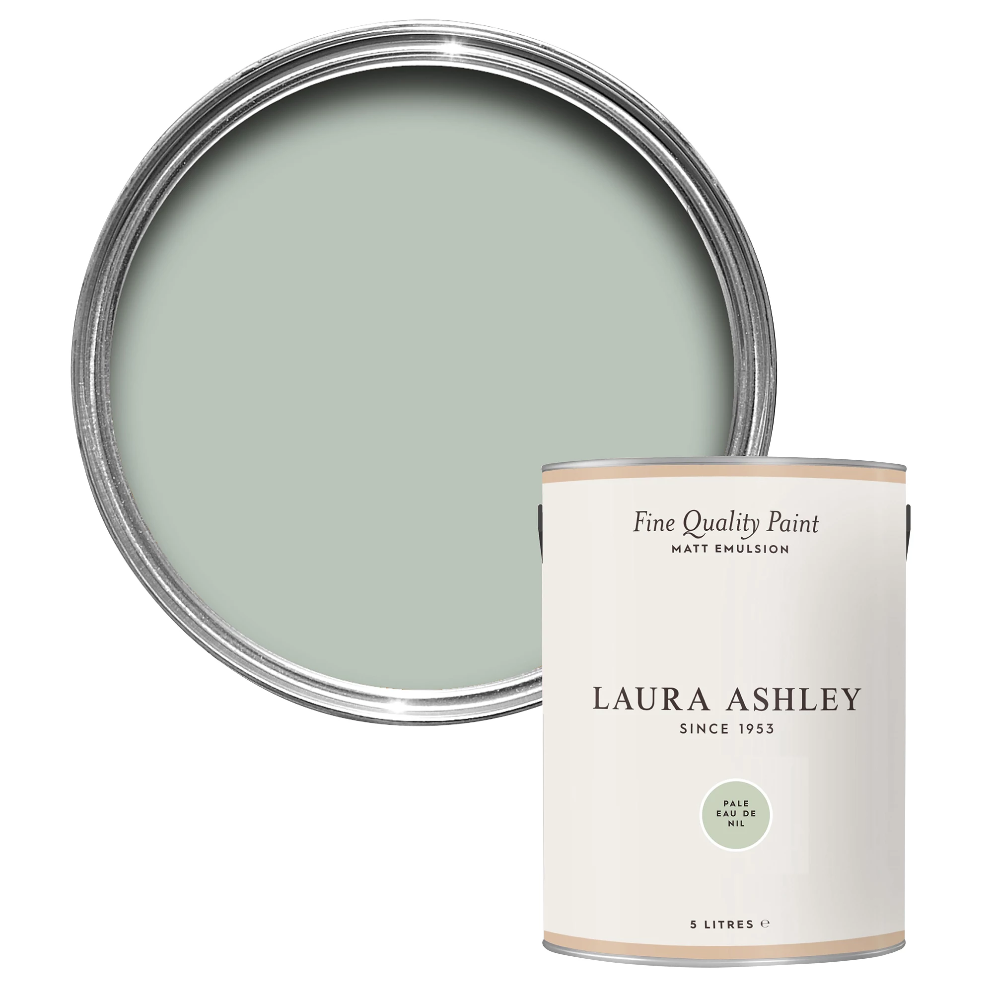 Laura Ashley Eau De Nil Matt Emulsion Paint, 5L 1 Laura Ashley Eau De Nil Matt Emulsion Paint, 5L