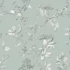Laura Ashley Elderwood Duck Egg Floral Smooth Wallpaper