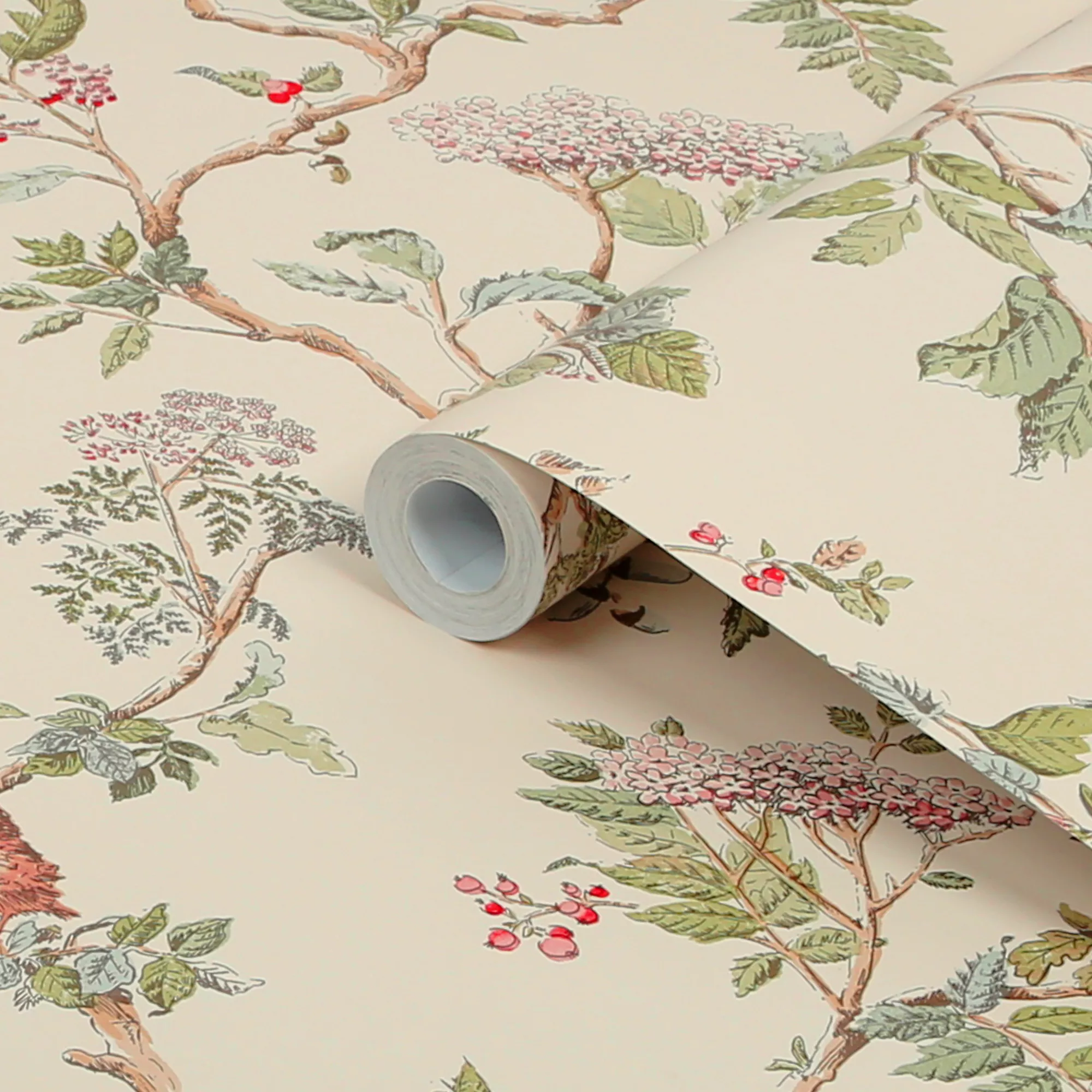 Laura Ashley Elderwood Neutral Floral Smooth Wallpaper 2 Laura Ashley Elderwood Neutral Floral Smooth Wallpaper - Image 2