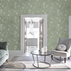 Laura Ashley Elderwood Sage Floral Smooth Wallpaper -Laura Ashley Sales Store laura ashley elderwood sage floral smooth wallpaper5011583466881 20i bq