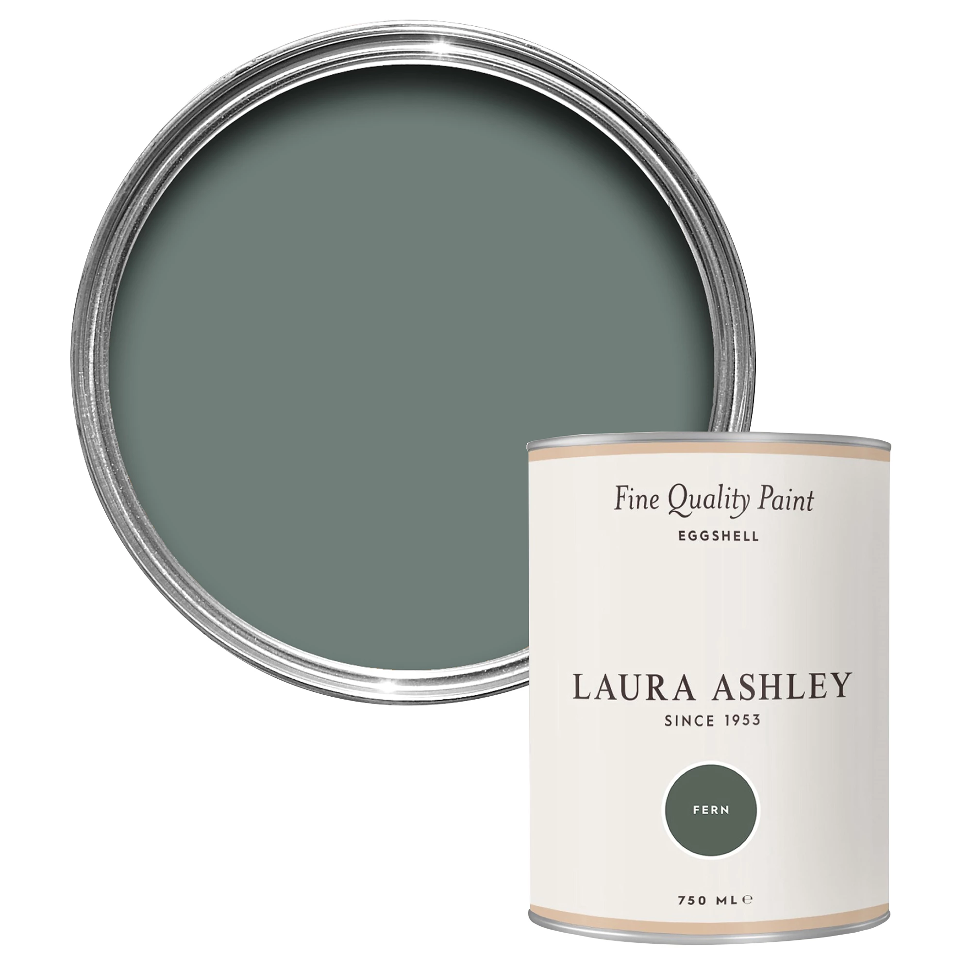 Laura Ashley Fern Eggshell Emulsion Paint, 750ml 1 Laura Ashley Fern Eggshell Emulsion Paint, 750ml