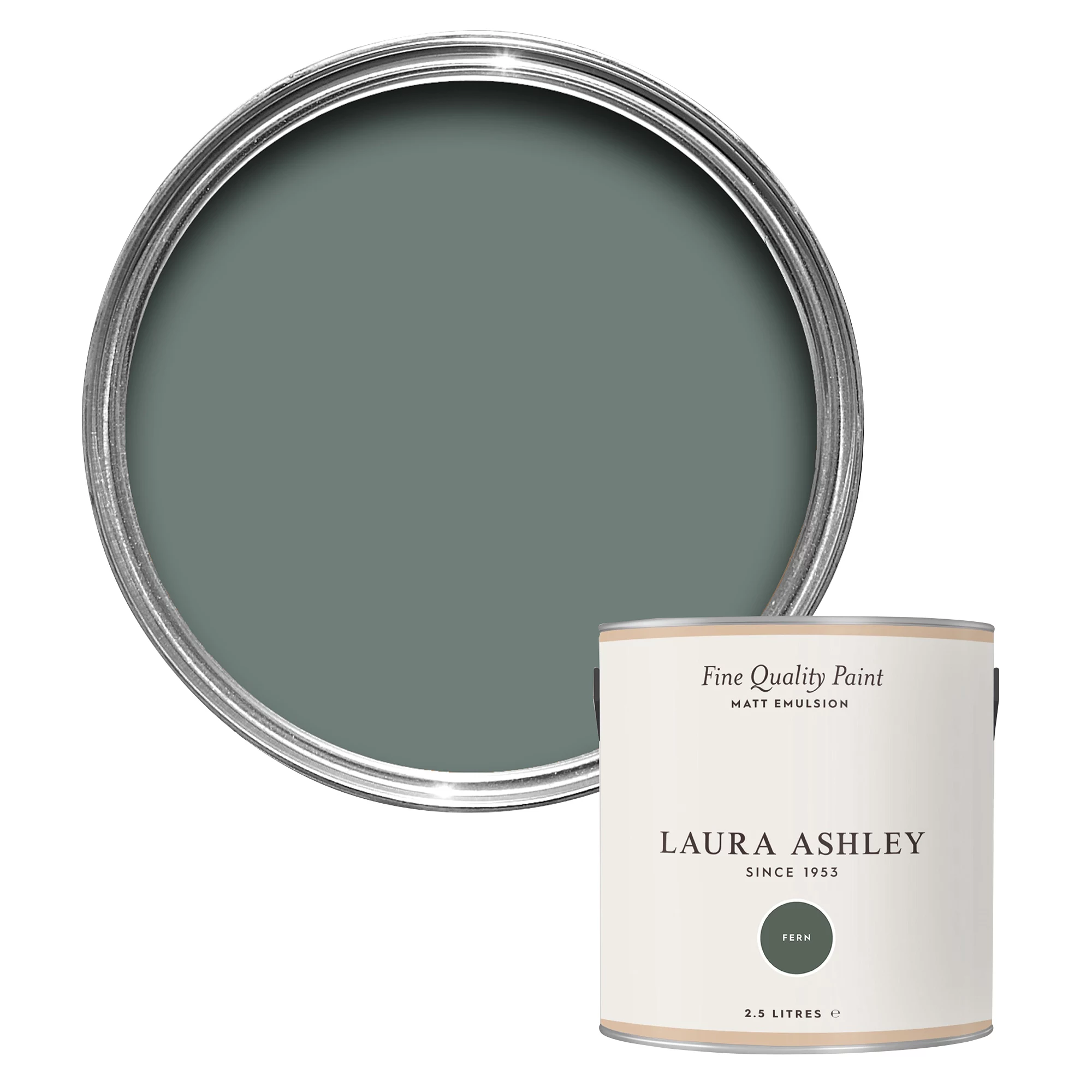 Laura Ashley Fern Matt Emulsion Paint, 2.5L 1 Laura Ashley Fern Matt Emulsion Paint, 2.5L