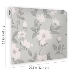 Laura Ashley Fleurir Smoke Green Floral Smooth Wallpaper 11 Laura Ashley Fleurir Smoke Green Floral Smooth Wallpaper -Laura Ashley Sales Store laura ashley fleurir smoke green floral smooth wallpaper5011583487077 02t bq