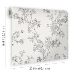 Laura Ashley Forstyhia Steel Floral Smooth Wallpaper 11 Laura Ashley Forstyhia Steel Floral Smooth Wallpaper -Laura Ashley Sales Store laura ashley forstyhia steel floral smooth wallpaper5011583466911 02t bq
