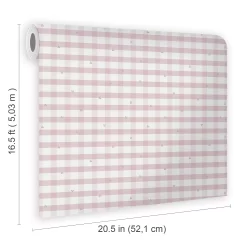 Laura Ashley Gingham Pale Amethyst Purple Kids Smooth Wallpaper -Laura Ashley Sales Store laura ashley gingham pale amethyst purple kids smooth wallpaper5011583546446 02t bq