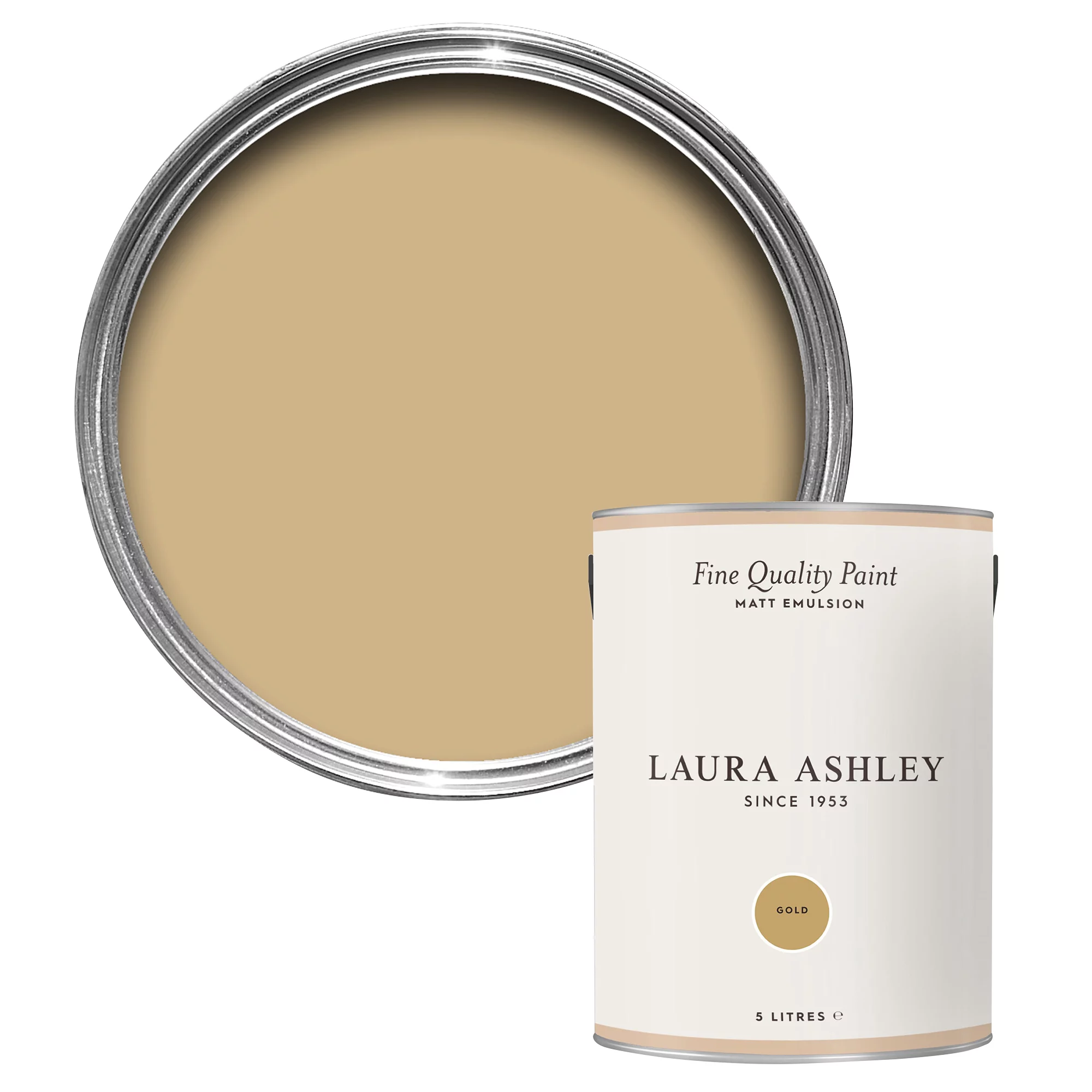 Laura Ashley Gold Matt Emulsion Paint, 5L 1 Laura Ashley Gold Matt Emulsion Paint, 5L