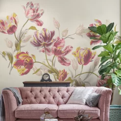 Laura Ashley Gosford Cranberry Floral Matt Mural -Laura Ashley Sales Store laura ashley gosford cranberry floral matt mural5011583468830 01i bq