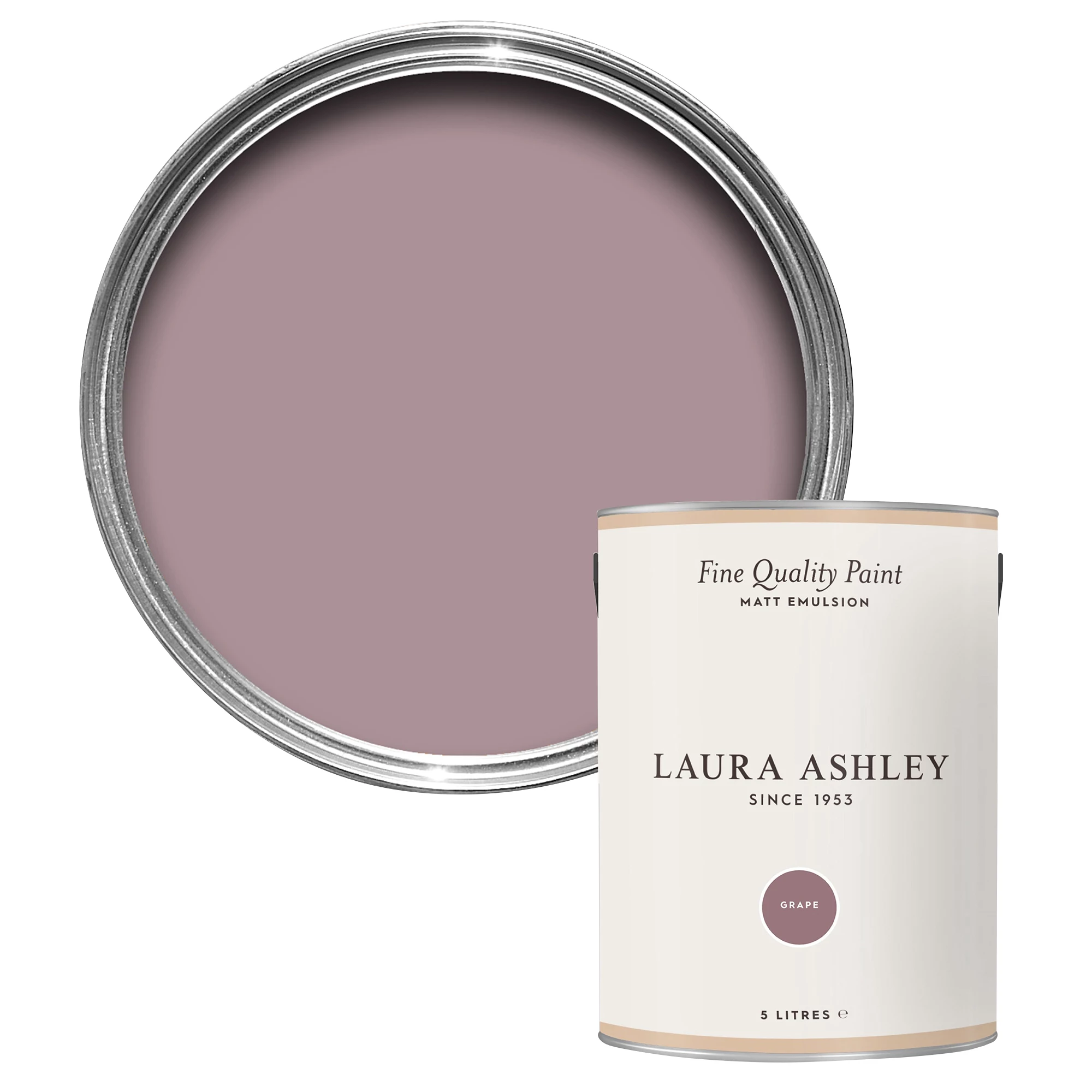 Laura Ashley Grape Matt Emulsion Paint, 5L 1 Laura Ashley Grape Matt Emulsion Paint, 5L