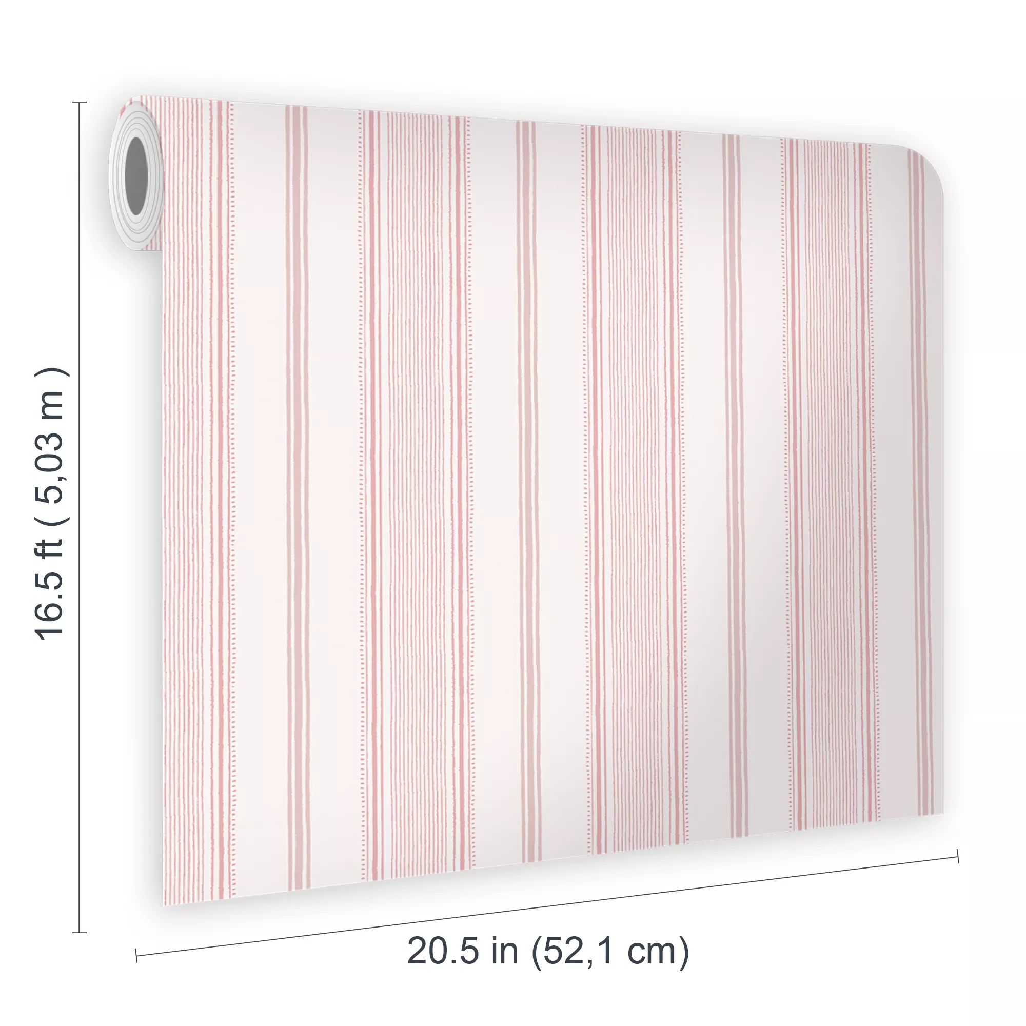 Laura Ashley Heacham Blush Stripe Smooth Wallpaper 6 Laura Ashley Heacham Blush Stripe Smooth Wallpaper - Image 6