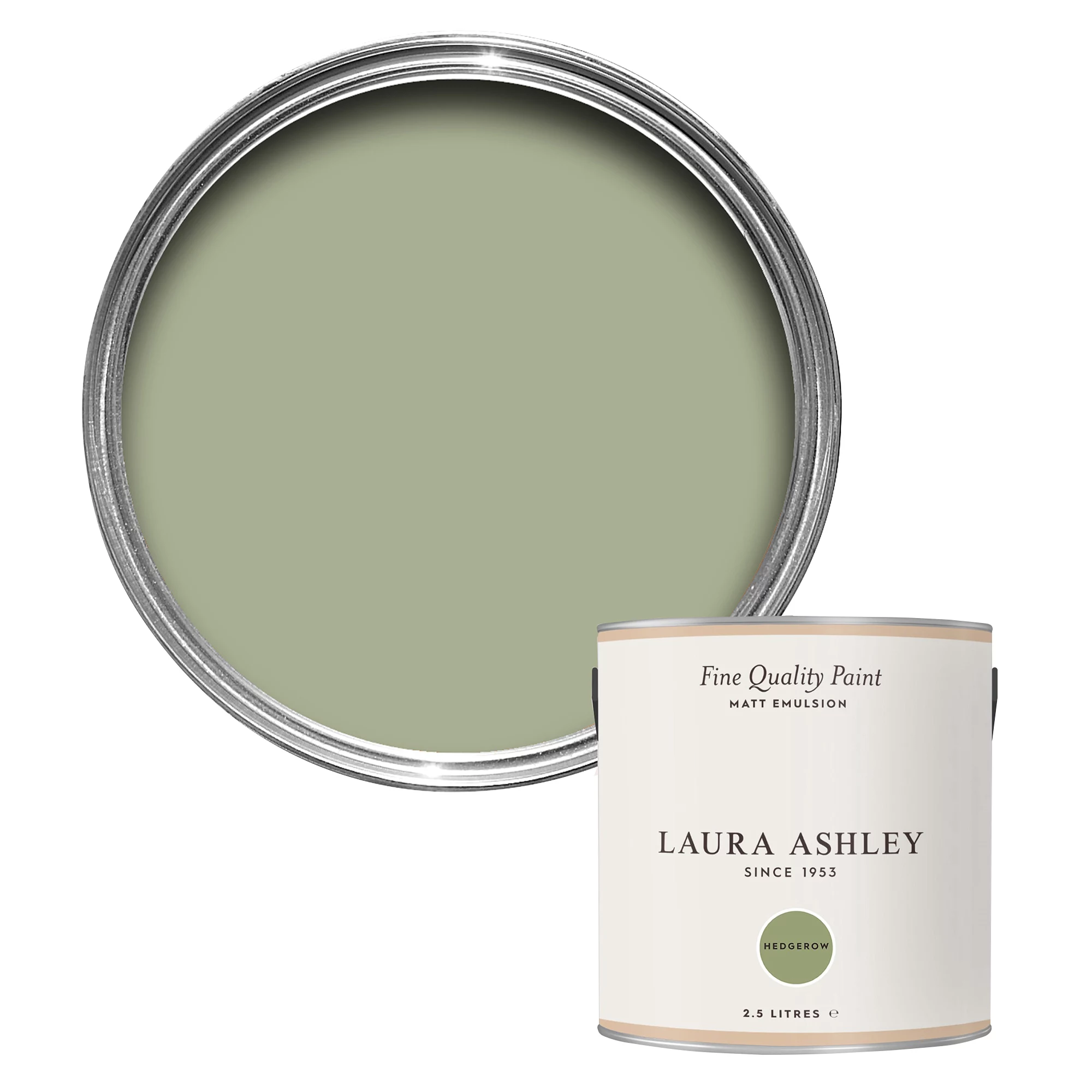 Laura Ashley Hedgerow Matt Emulsion Paint, 2.5L 1 Laura Ashley Hedgerow Matt Emulsion Paint, 2.5L