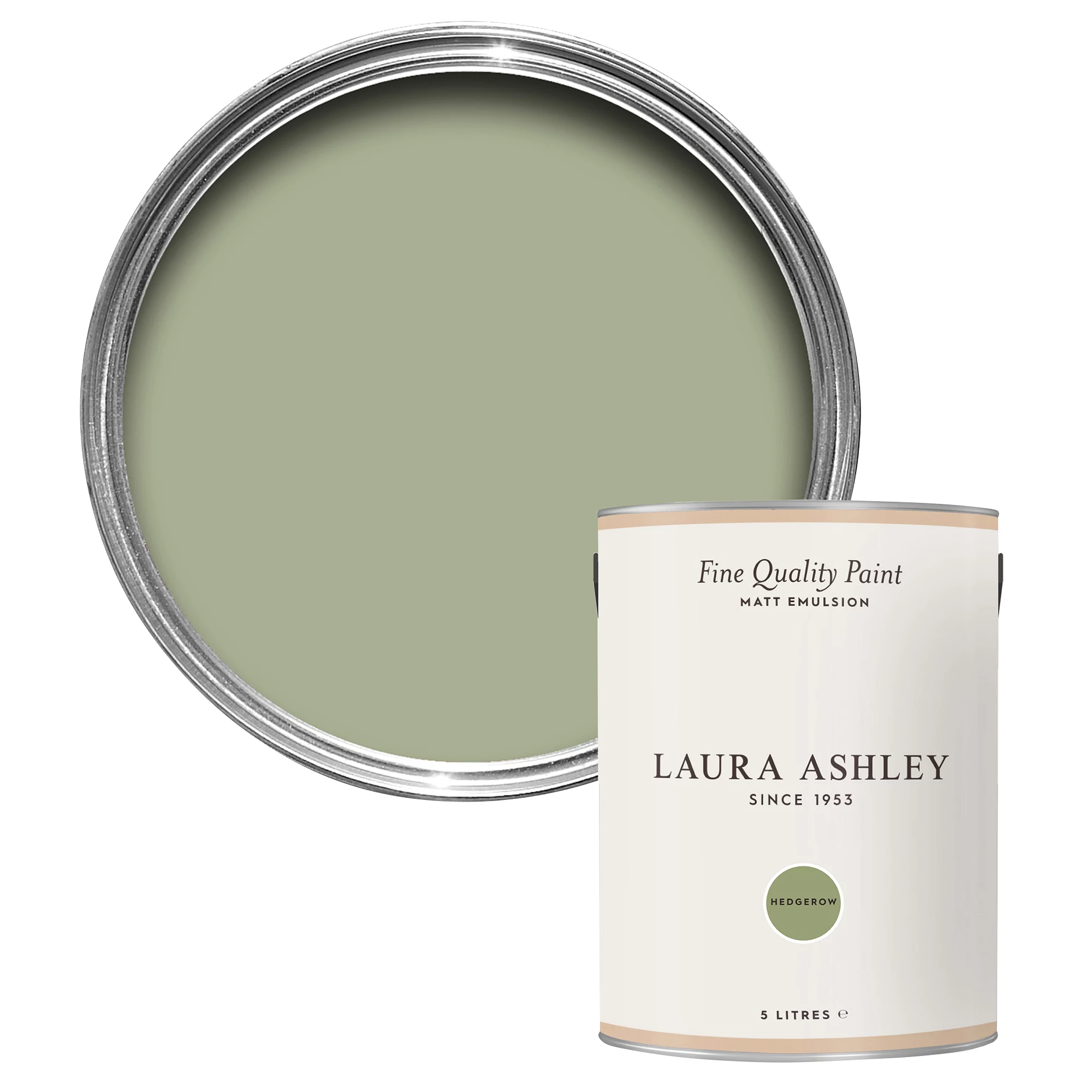 Laura Ashley Hedgerow Matt Emulsion Paint, 5L 1 Laura Ashley Hedgerow Matt Emulsion Paint, 5L