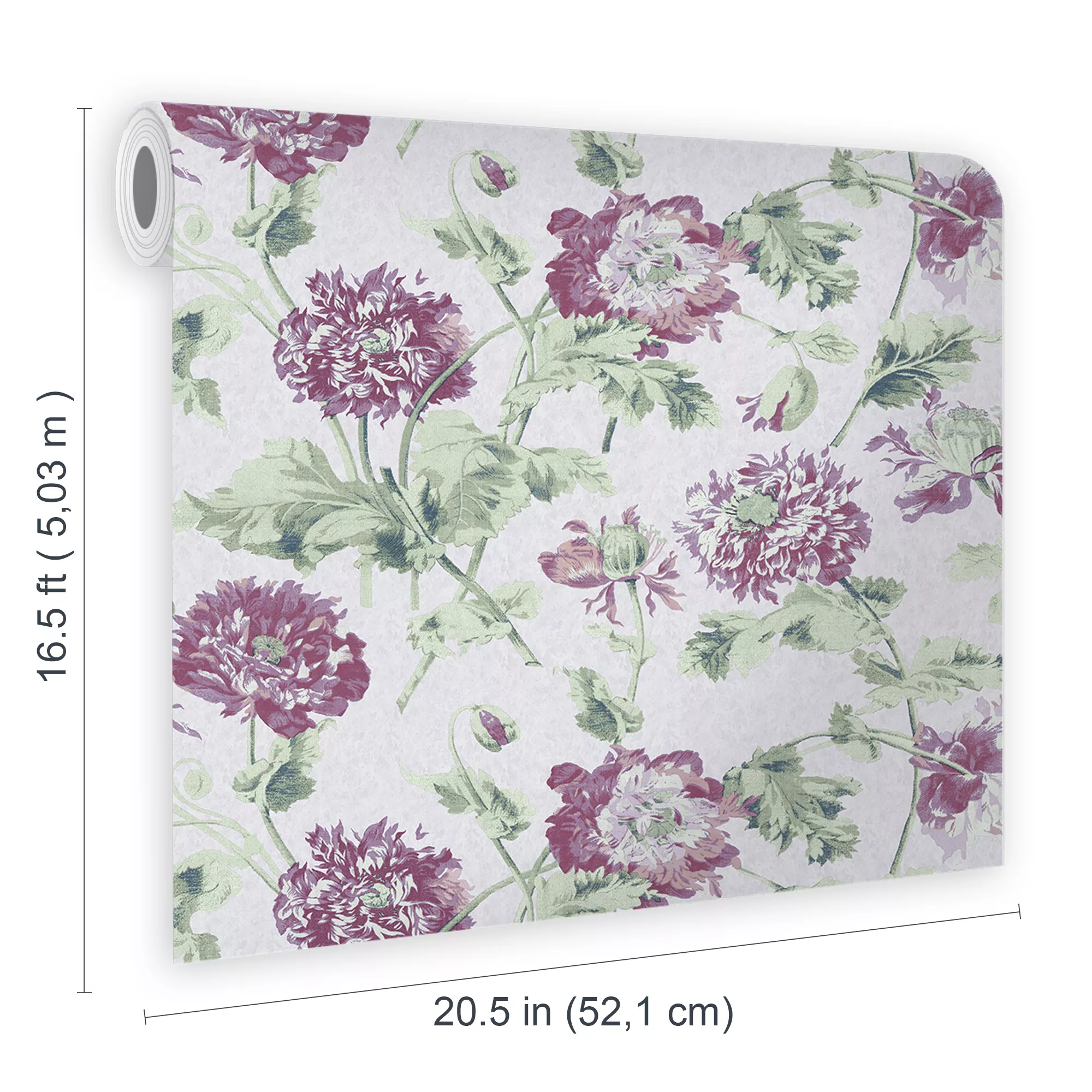 Laura Ashley Hepworth Grape Floral Smooth Wallpaper 6 Laura Ashley Hepworth Grape Floral Smooth Wallpaper - Image 6