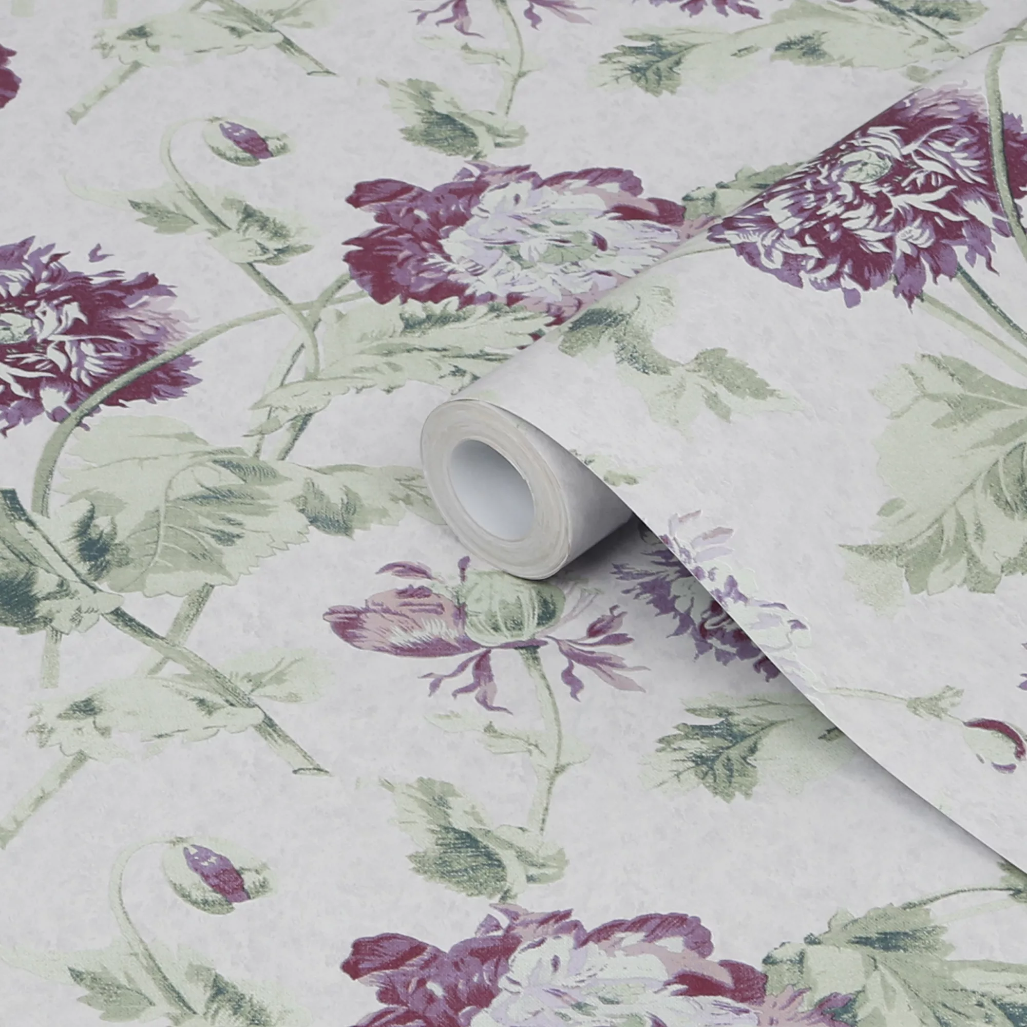 Laura Ashley Hepworth Grape Floral Smooth Wallpaper 1 Laura Ashley Hepworth Grape Floral Smooth Wallpaper