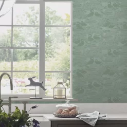 Laura Ashley Heritage Inspired Green Animal Smooth Wallpaper -Laura Ashley Sales Store laura ashley heritage inspired green animal smooth wallpaper5011583523966 21i bq