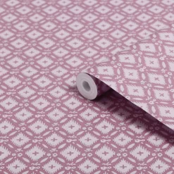 Laura Ashley Heritage Inspired Purple Motif Smooth Wallpaper
