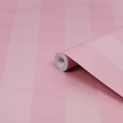 Laura Ashley Heritage Inspired Purple Stripe Smooth Wallpaper