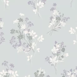 Laura Ashley Igerna Blue, Purple & Green Floral Smooth Wallpaper 9 Laura Ashley Igerna Blue, Purple & Green Floral Smooth Wallpaper -Laura Ashley Sales Store laura ashley igerna blue purple green floral smooth wallpaper5011583546200 02c bq