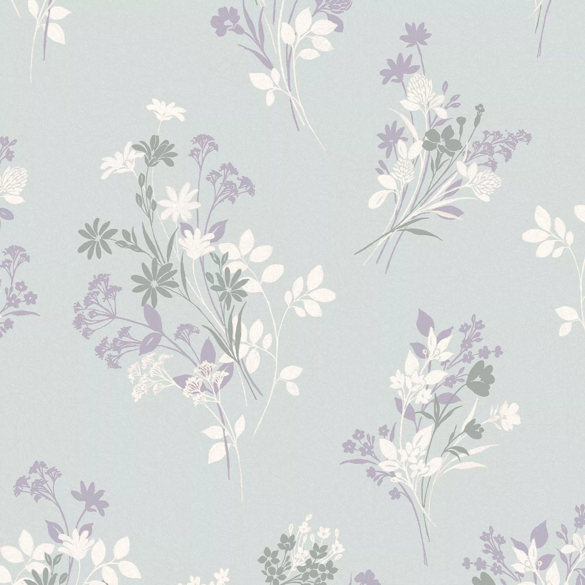 Laura Ashley Igerna Blue, Purple & Green Floral Smooth Wallpaper 3 Laura Ashley Igerna Blue, Purple & Green Floral Smooth Wallpaper - Image 3