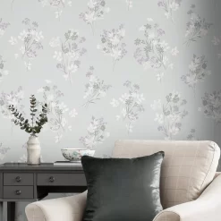 Laura Ashley Igerna Blue, Purple & Green Floral Smooth Wallpaper 12 Laura Ashley Igerna Blue, Purple & Green Floral Smooth Wallpaper -Laura Ashley Sales Store laura ashley igerna blue purple green floral smooth wallpaper5011583546200 21i bq