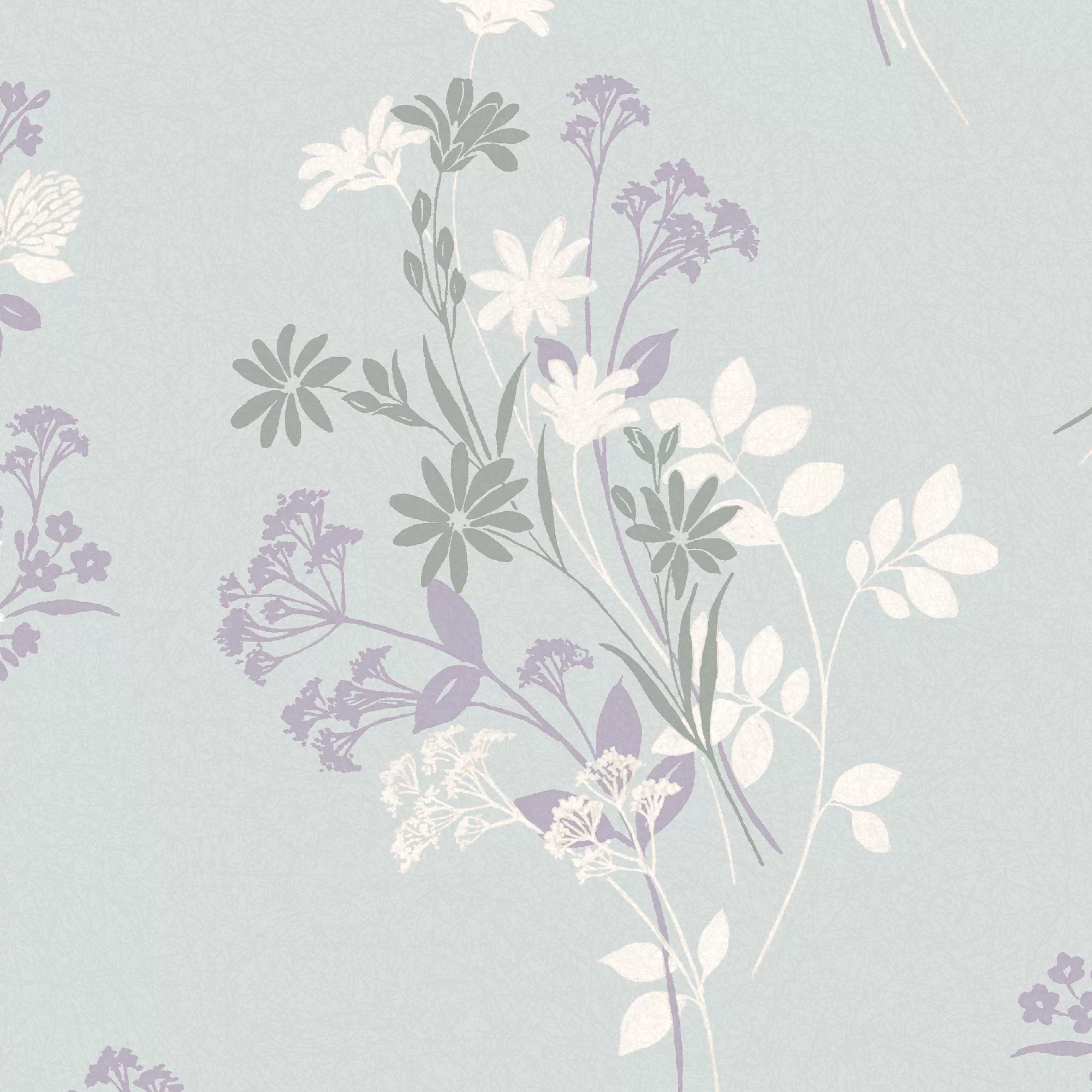 Laura Ashley Igerna Blue, Purple & Green Floral Smooth Wallpaper 2 Laura Ashley Igerna Blue, Purple & Green Floral Smooth Wallpaper - Image 2