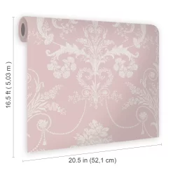 Laura Ashley Josette Amethyst Damask Smooth Wallpaper -Laura Ashley Sales Store laura ashley josette amethyst damask smooth wallpaper5011583467871 02t bq