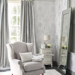 Laura Ashley Josette Damask Silver Effect Smooth Wallpaper 9 Laura Ashley Josette Damask Silver Effect Smooth Wallpaper -Laura Ashley Sales Store laura ashley josette damask silver effect smooth wallpaper5011583467819 20i bq