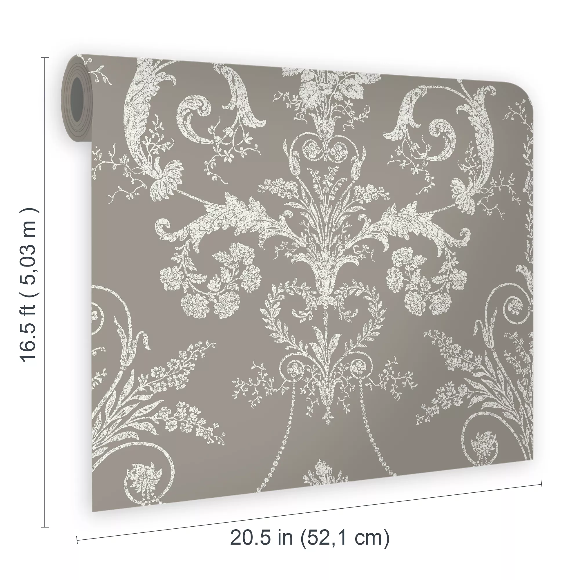 Laura Ashley Josette Steel Damask Smooth Wallpaper 6 Laura Ashley Josette Steel Damask Smooth Wallpaper - Image 6