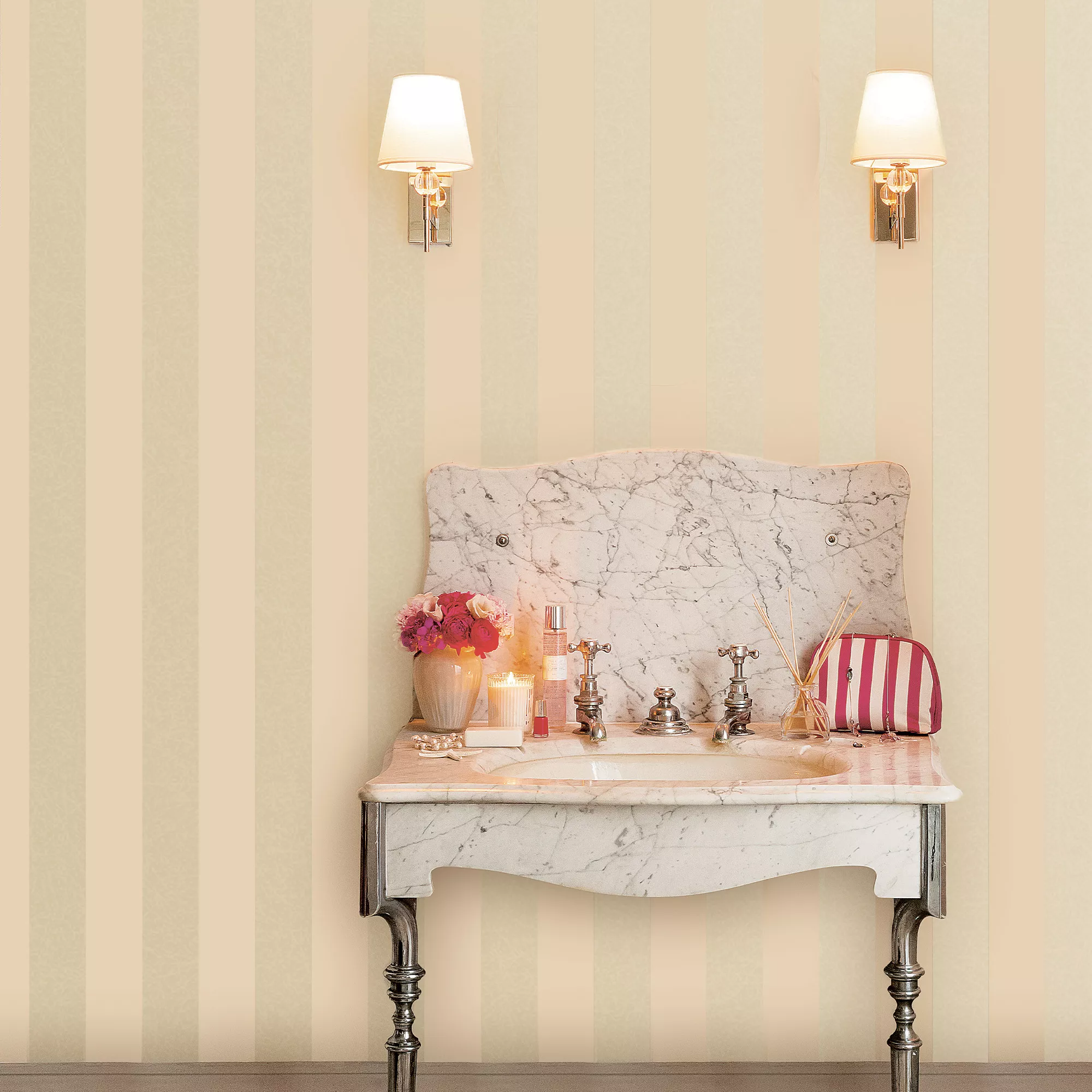 Laura Ashley Lille Linen Stripe Smooth Wallpaper 4 Laura Ashley Lille Linen Stripe Smooth Wallpaper - Image 4