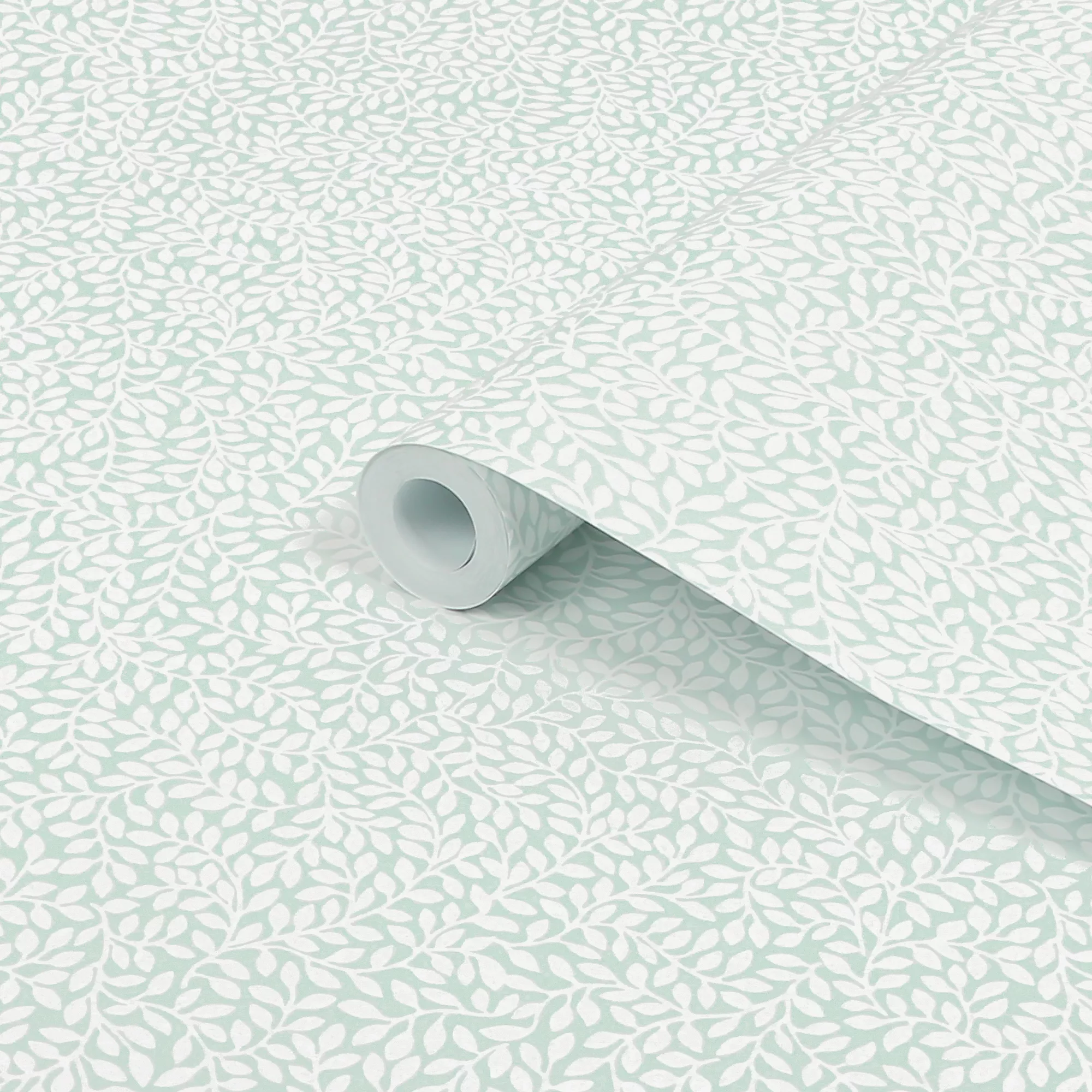 Laura Ashley Little Vines Duck Egg Leaf Smooth Wallpaper 2 Laura Ashley Little Vines Duck Egg Leaf Smooth Wallpaper - Image 2