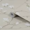 Laura Ashley Magnolia Grove Neutral Floral Smooth Wallpaper