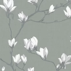 Laura Ashley Magnolia Grove Slate Floral Smooth Wallpaper 8 Laura Ashley Magnolia Grove Slate Floral Smooth Wallpaper -Laura Ashley Sales Store laura ashley magnolia grove slate floral smooth wallpaper5011583467062 37c bq