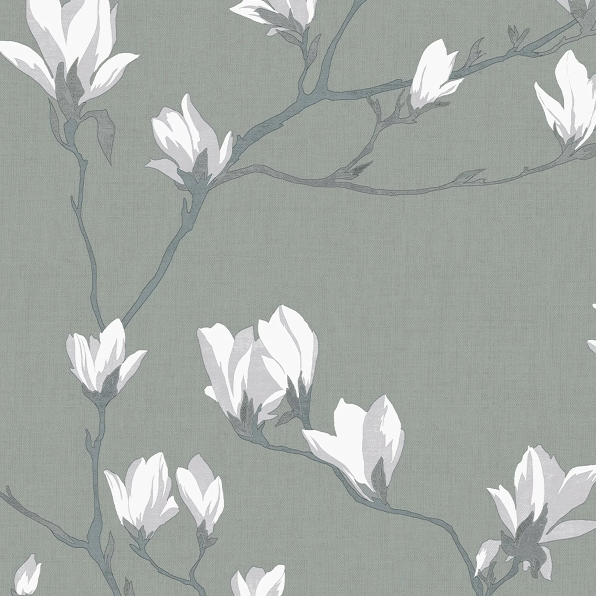 Laura Ashley Magnolia Grove Slate Floral Smooth Wallpaper 3 Laura Ashley Magnolia Grove Slate Floral Smooth Wallpaper - Image 3