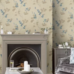 Laura Ashley Mari Gold Floral Smooth Wallpaper -Laura Ashley Sales Store laura ashley mari gold floral smooth wallpaper5011583545722 20i bq