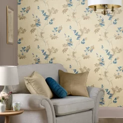 Laura Ashley Mari Gold Floral Smooth Wallpaper -Laura Ashley Sales Store laura ashley mari gold floral smooth wallpaper5011583545722 21i bq