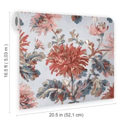 Laura Ashley Maryam Crimson Floral Smooth Wallpaper -Laura Ashley Sales Store laura ashley maryam crimson floral smooth wallpaper5011583486926 02t bq