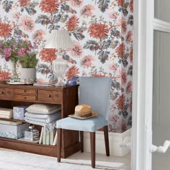 Laura Ashley Maryam Crimson Floral Smooth Wallpaper -Laura Ashley Sales Store laura ashley maryam crimson floral smooth wallpaper5011583486926 20i bq
