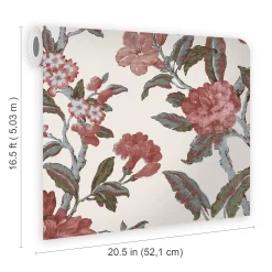 Laura Ashley Minera Crimson Floral Smooth Wallpaper -Laura Ashley Sales Store laura ashley minera crimson floral smooth wallpaper5011583524444 02t bq