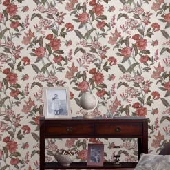 Laura Ashley Minera Crimson Floral Smooth Wallpaper -Laura Ashley Sales Store laura ashley minera crimson floral smooth wallpaper5011583524444 20i bq